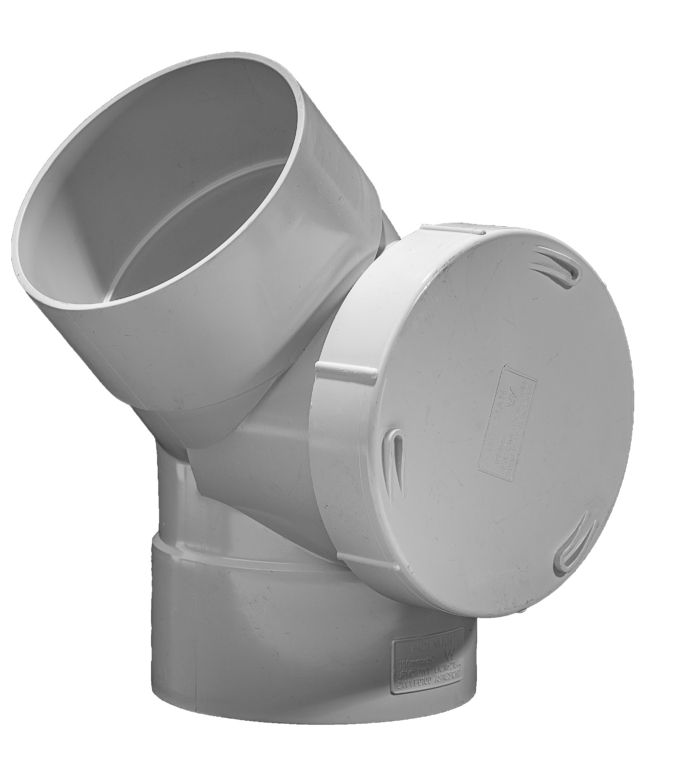 DWV PVC BEND SIDE ACCESS - 100mm, 45º, F&F