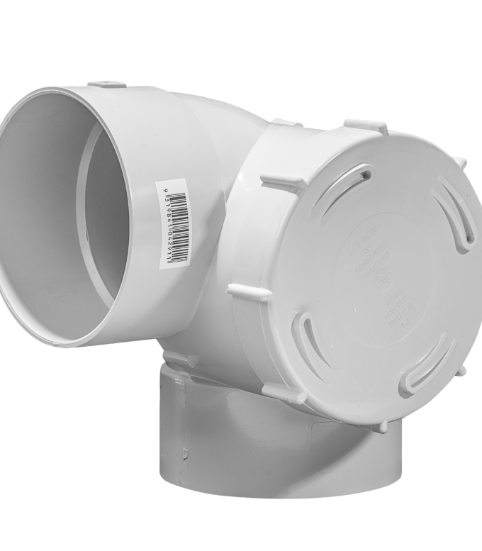 DWV PVC BEND SIDE ACCESS - 100mm, 88º, F&F