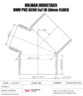 DWVF0034 DWV PVC BEND INSPECTION OUTLET Drawing