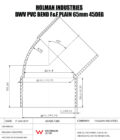 DWVF0062 DWV PVC BEND F&F PLAIN Drawing