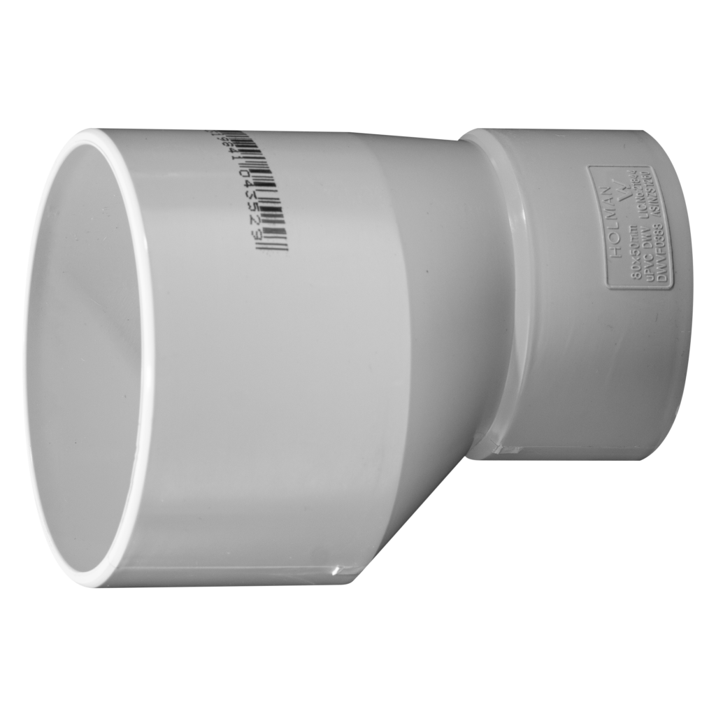 DWV PVC LEVEL INVERT TAPER 80X50mm, M&F Holman Plumbing