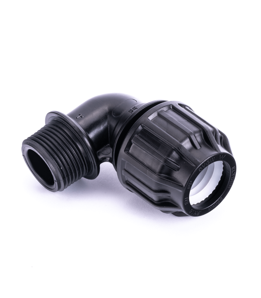 Poly Compression Male Elbow 110mm x 4