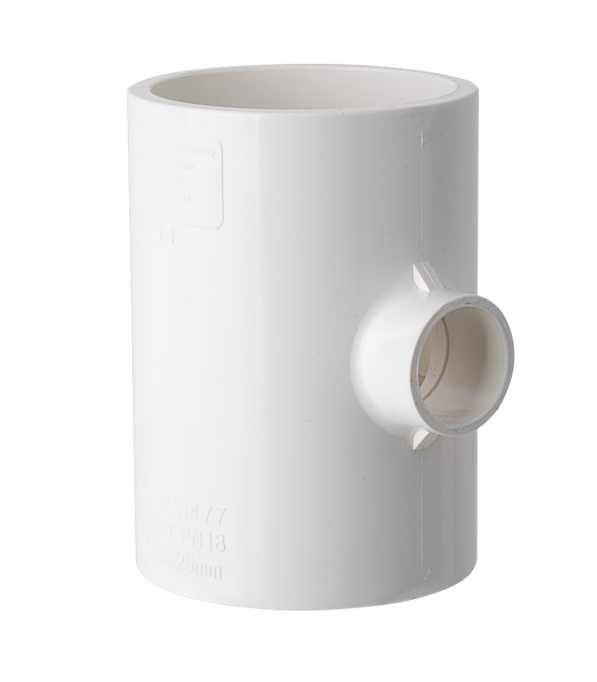 PVT8025 PVC Pressure Reducing Tee 80mm x 25mm